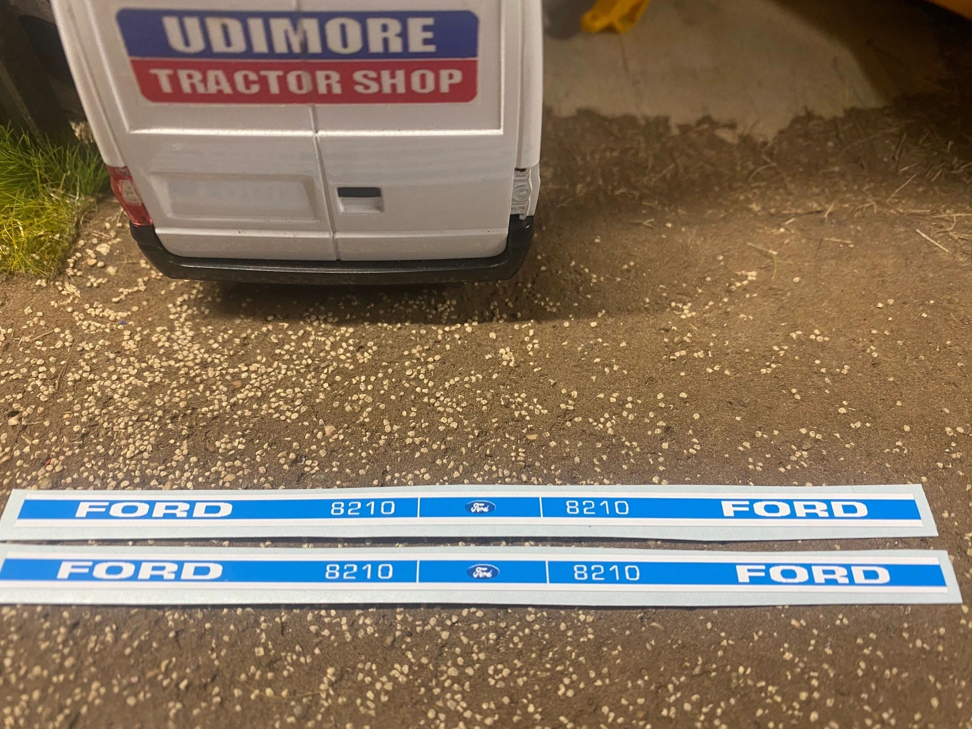 Ford 8210 mk 1 Tractor Professional pre cut High quality vinyl bonnet decals farm machinery Britains decals 1:32 scale Image