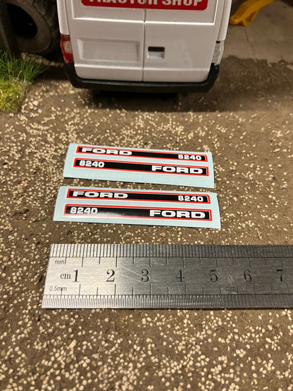 Ford 8240 Tractor 50mm Professional pre cut High quality vinyl bonnet decals farm machinery Britains decals 1:32 scale Image 2