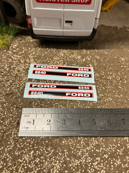 Ford 8240 Tractor 50mm Professional pre cut High quality vinyl bonnet decals farm machinery Britains decals 1:32 scale Image 2