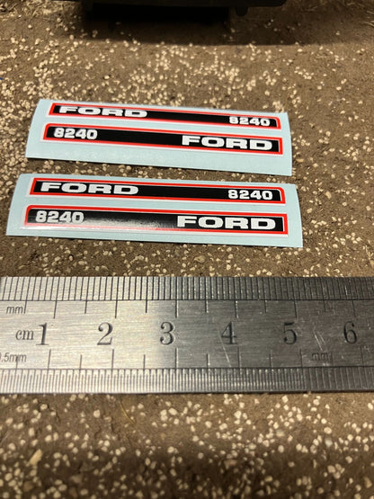 Ford 8240 Tractor 50mm Professional pre cut High quality vinyl bonnet decals farm machinery Britains decals 1:32 scale Image 3