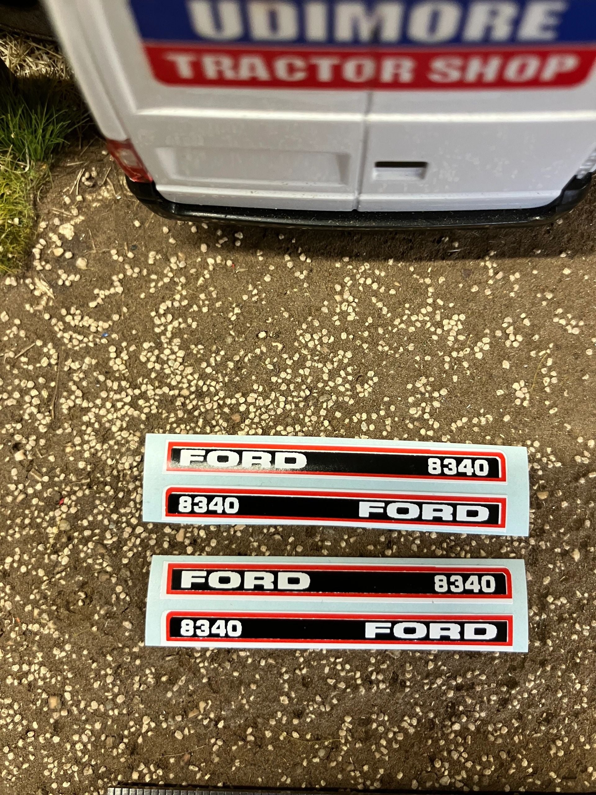 Ford 8340 Tractor 50mm Professional pre cut High quality vinyl bonnet decals farm machinery Britains decals 1:32 scale Image