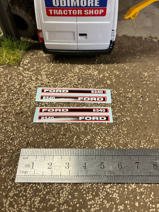 Ford 8340 Tractor 50mm Professional pre cut High quality vinyl bonnet decals farm machinery Britains decals 1:32 scale Image 2