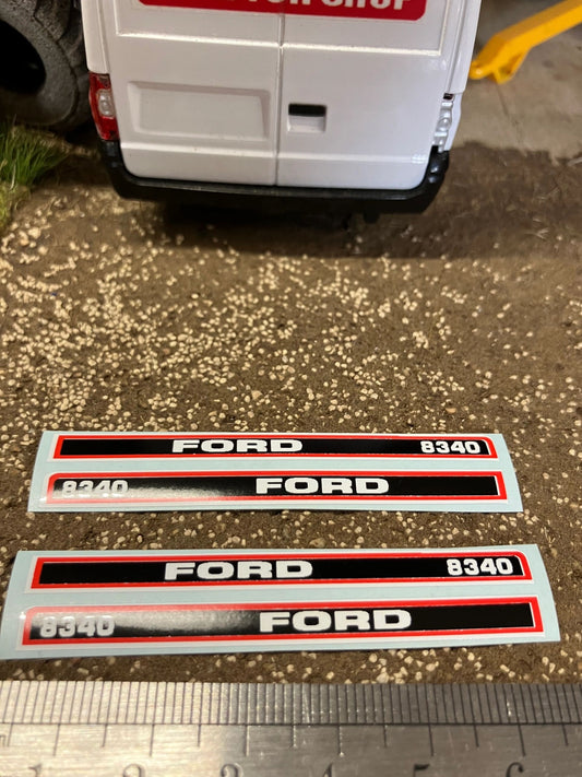 Ford 8340 Tractor 65mm Professional pre cut High quality vinyl bonnet decals farm machinery Britains decals 1:32 scale Image 2