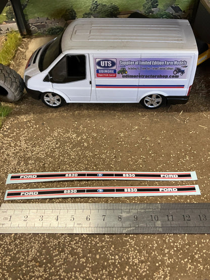 Ford 8830 Tractor Professional pre cut High quality vinyl bonnet decals farm machinery Britains decals 1:32 scale Image