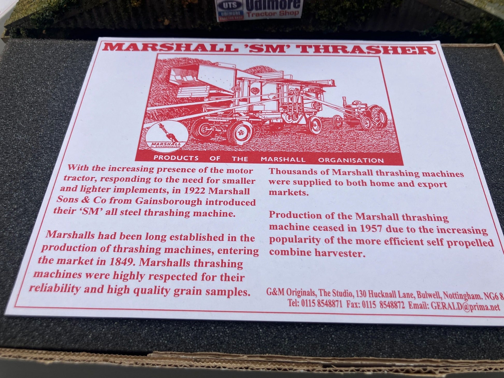 G&M Originals Marshall Threshing Machine 1:32 scale Image 7