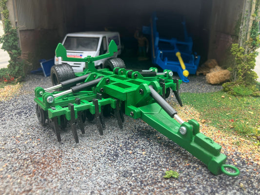 Green 3.3m double folding press cultipress 1:32 scale conversion great plains Image
