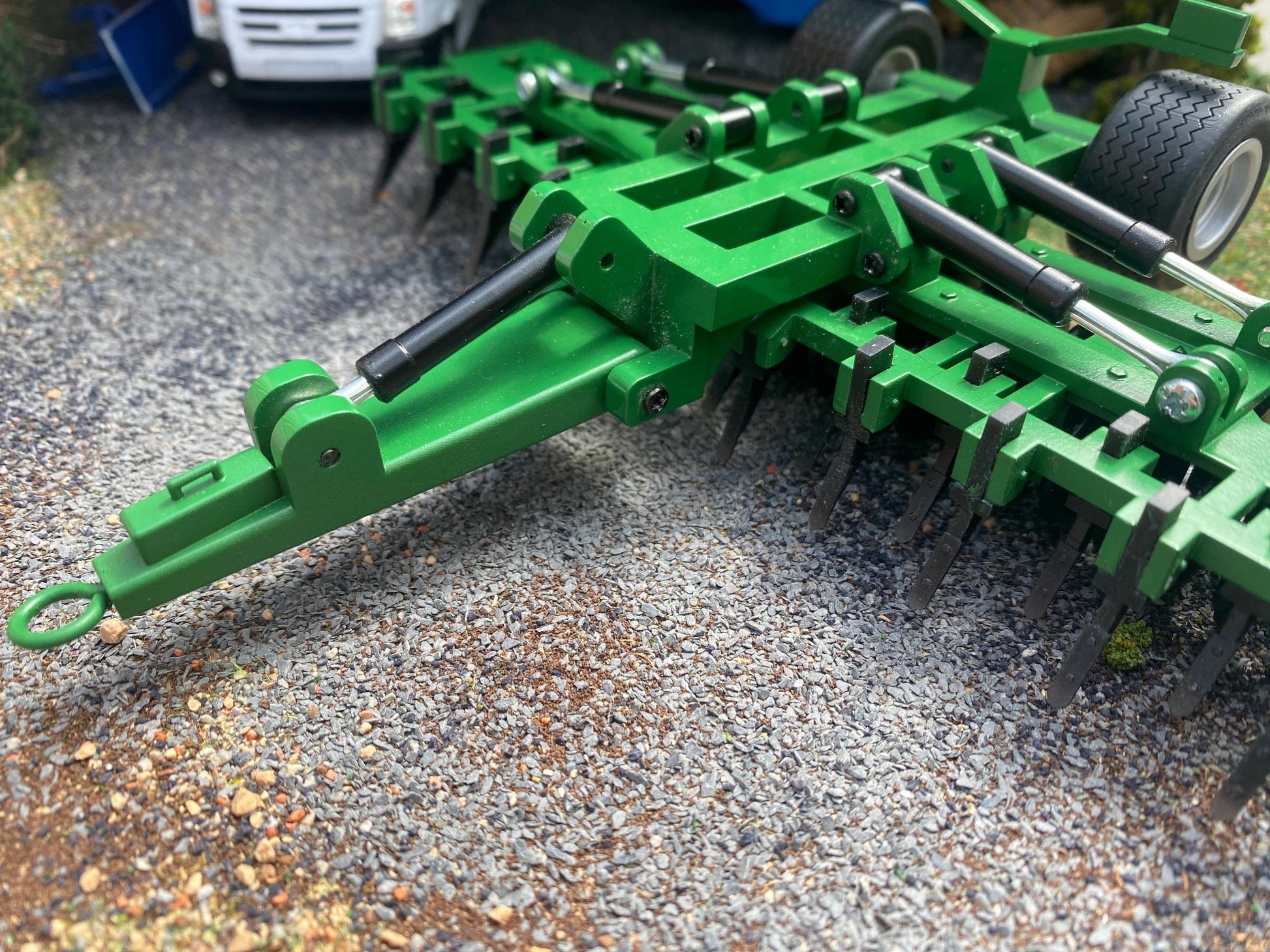 Green 6m double folding press cultipress 1:32 scale conversion great plains Image 7