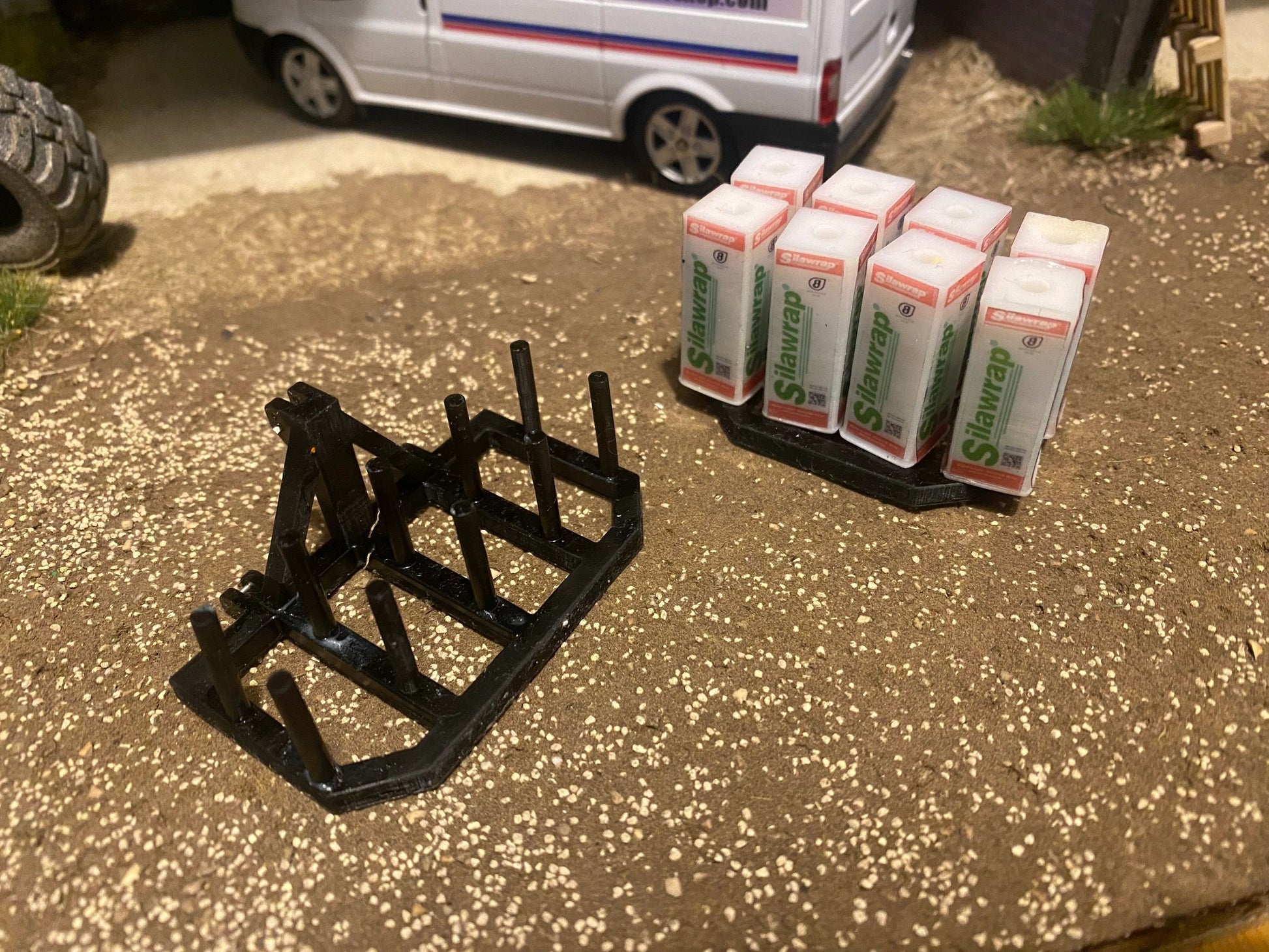 Hand made 10 silawrap and wrap holder 1:32 scale Image