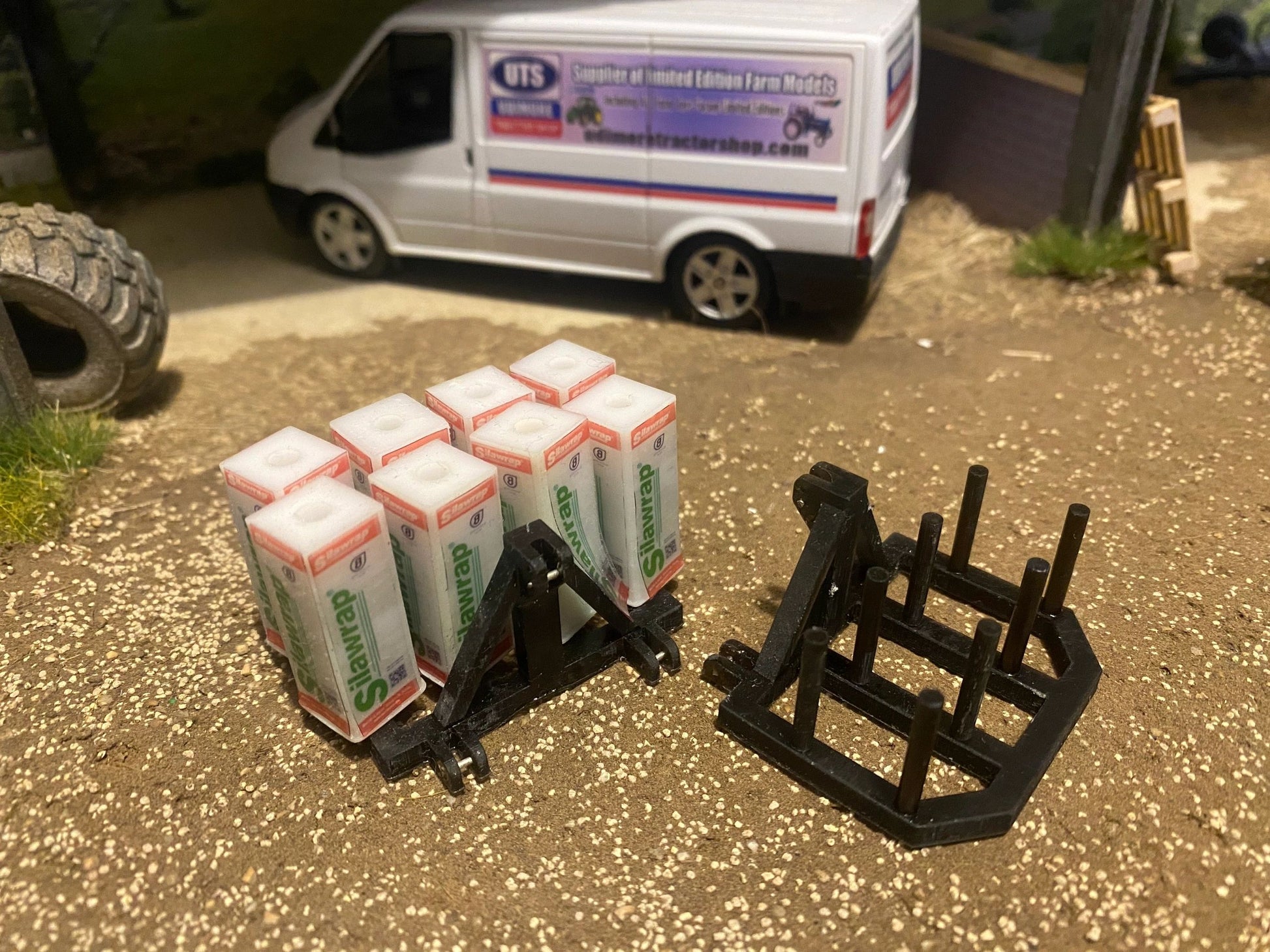 Hand made 8 silawrap and wrap holder 1:32 scale Image