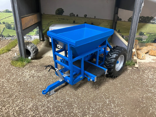 Hand made Scratch built Blue 8 tonne Stonecart Gravel trailer 1:32 scale Image 2
