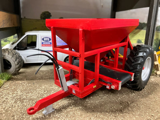 Hand made Scratch built Red 8 tonne Stonecart gravel trailer 1:32 scale Image 2