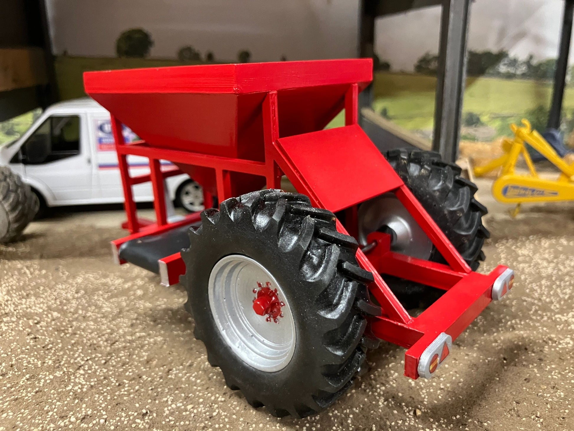 Hand made Scratch built Red 8 tonne Stonecart gravel trailer 1:32 scale Image 3