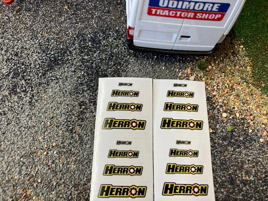 Herron Trailers 1:32 scale High quality vinyl huge pack 16 decals Herron Trailers farm machinery decals Image