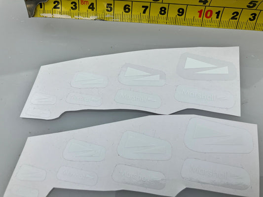 High quality vinyl Decals white Marshall decals Image