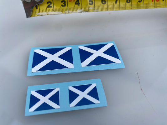 High quality vinyl set of 4 decals Scotland Scottish flags 1:32 scale Tractors farm machinery trucks Image