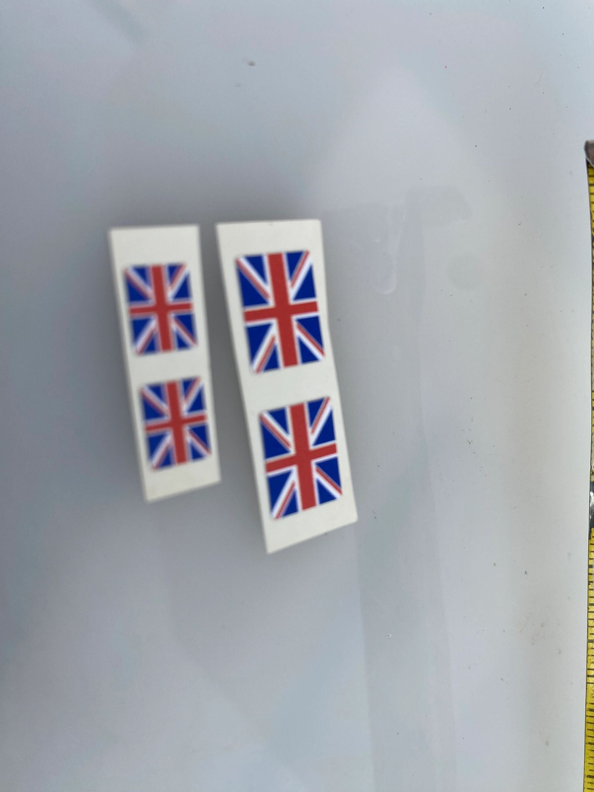 High quality vinyl set of 4 small decals Union Jack flags 1:32 scale Tractors farm machinery trucks Image 3