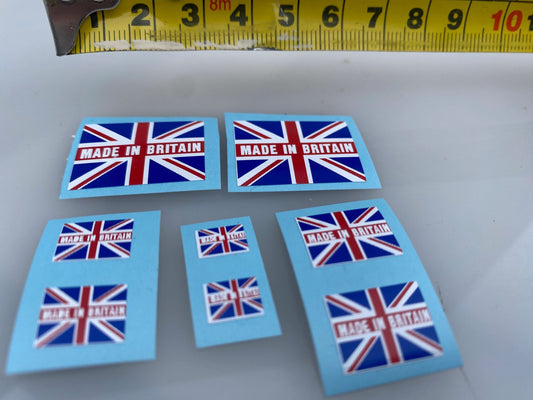 High quality vinyl set of 8 decals Made in Britain Union Jack flags 1:32 scale Tractors farm machinery trucks Image