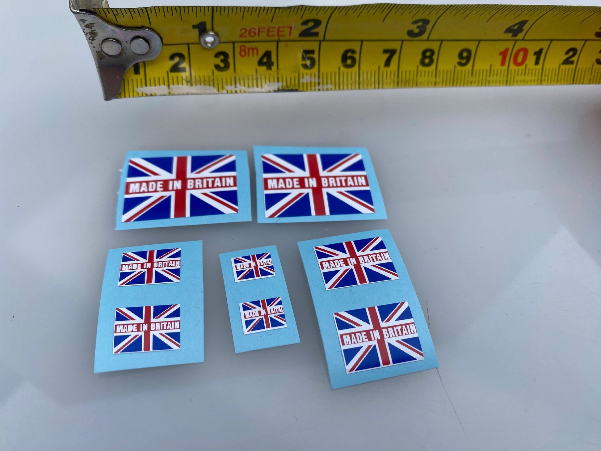 High quality vinyl set of 8 decals Made in Britain Union Jack flags 1:32 scale Tractors farm machinery trucks Image 3