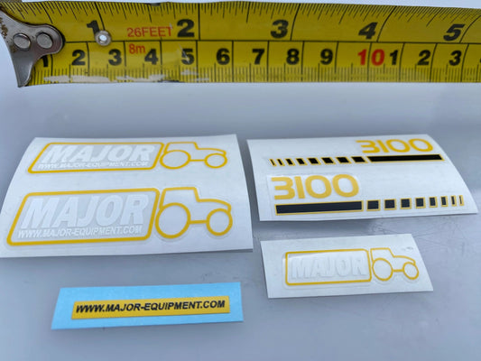 High quality vinyl set of white decals Major LGP 3100 slurry tanker 1:32 scale Image