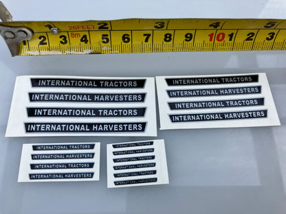 IH International Harvester High quality vinyl 18 x Agricultural Tractor trailer farm machinery decals 1:32 scale Image