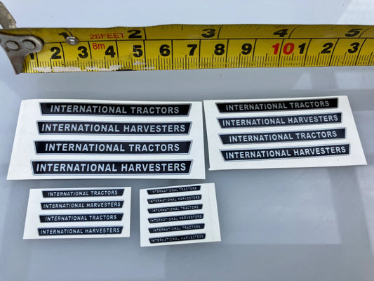 IH International Harvester High quality vinyl 18 x Agricultural Tractor trailer farm machinery decals 1:32 scale Image