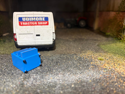 Agri Modelbouw Blue Tool Trolley – Hand Painted – 1:32 Scale – AM-06026