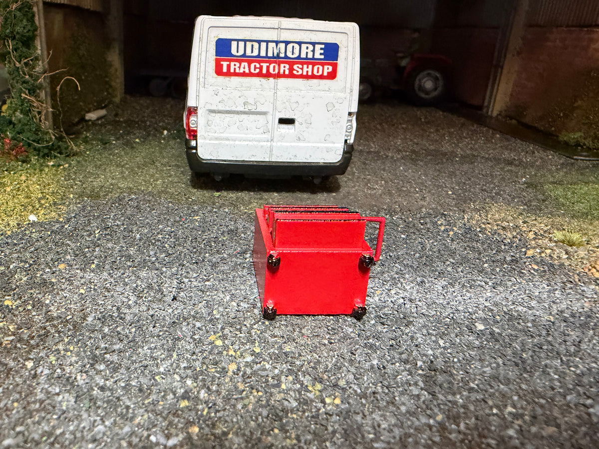 Agri Modelbouw Red Tool Trolley – Hand Painted – 1:32 Scale – AM-06025