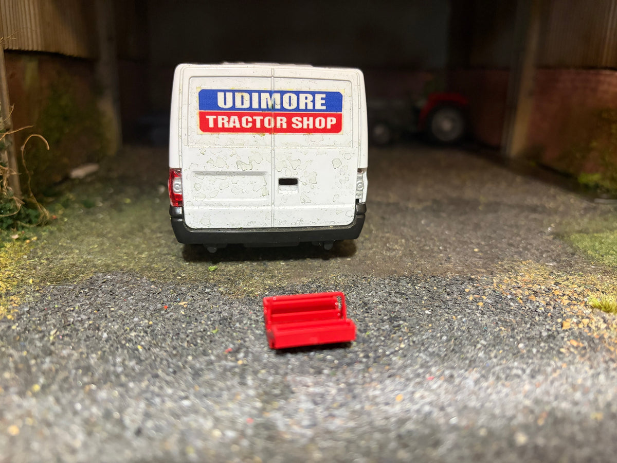 Agri Modelbouw Red Toolbox Type 1 – 1:32 Scale Farm Workshop Accessory – AM-06019