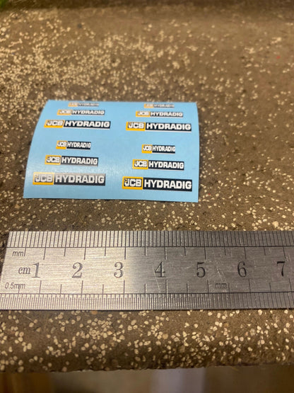 JCB Hydradig x 12 Farm Machinery Professional Pre Cut High quality vinyl decal packs stickers 1:32 scale Image 4