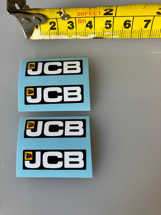 JCB construction decals Professional Pre Cut High quality vinyl decal packs stickers 1:32 scale Loadall Digger Backhoe Image