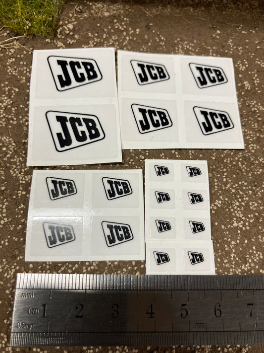 JCB construction x 16 decal pack Professional Pre Cut High quality vinyl decal packs stickers 1:32 scale Loadall Digger Backhoe Image 2