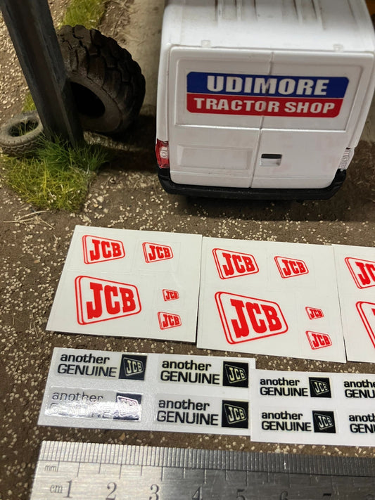 JCB construction x 27 decal pack 1:32 scale Professional pre cut High quality vinyl JCB construction loadall Tractor trailer farm machinery decals Image 2