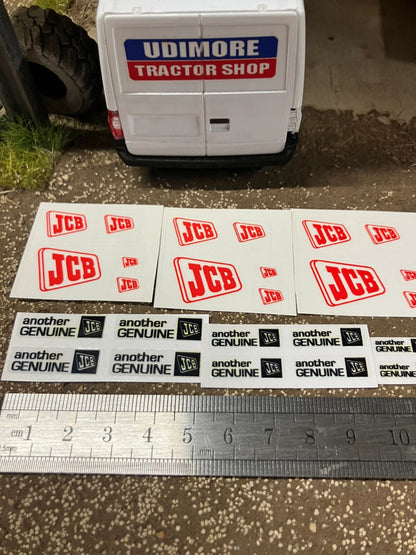 JCB construction x 27 decal pack 1:32 scale Professional pre cut High quality vinyl JCB construction loadall Tractor trailer farm machinery decals Image 5
