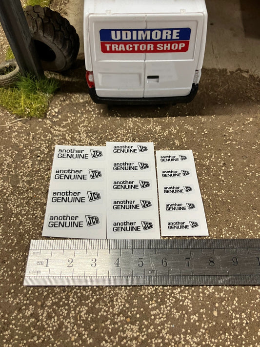 JCB x 14 decals 1:32 scale Professional pre cut High quality vinyl Tractor construction farm machinery decals Image