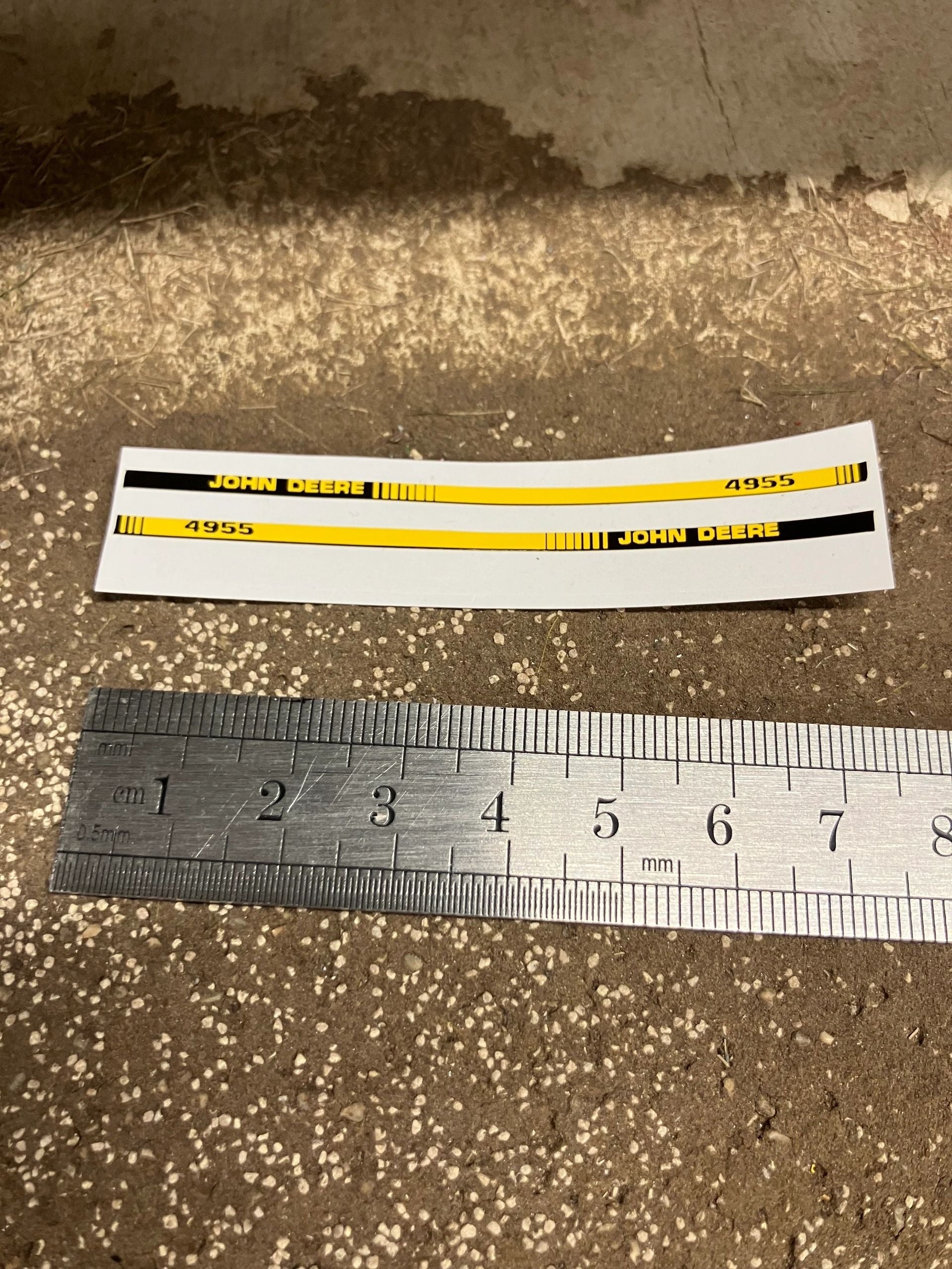 John Deere 4955 Tractor bonnet decals pre cut high quality stickers Image