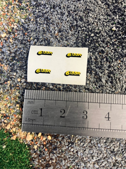 John Deere 6155R Tractor bonnet decals pre cut high quality stickers Image