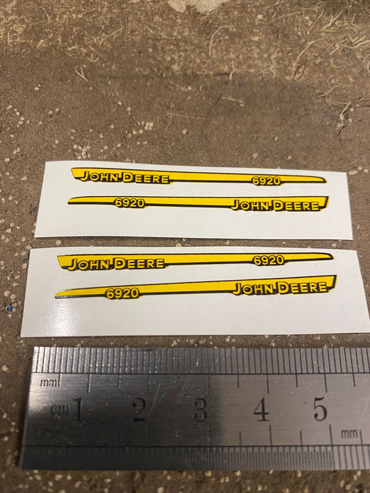 John Deere 6920 Tractor bonnet decals pre cut high quality stickers Image