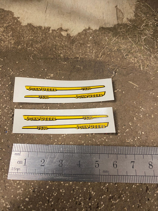 John Deere 7530 Tractor bonnet decals pre cut high quality stickers Image 2