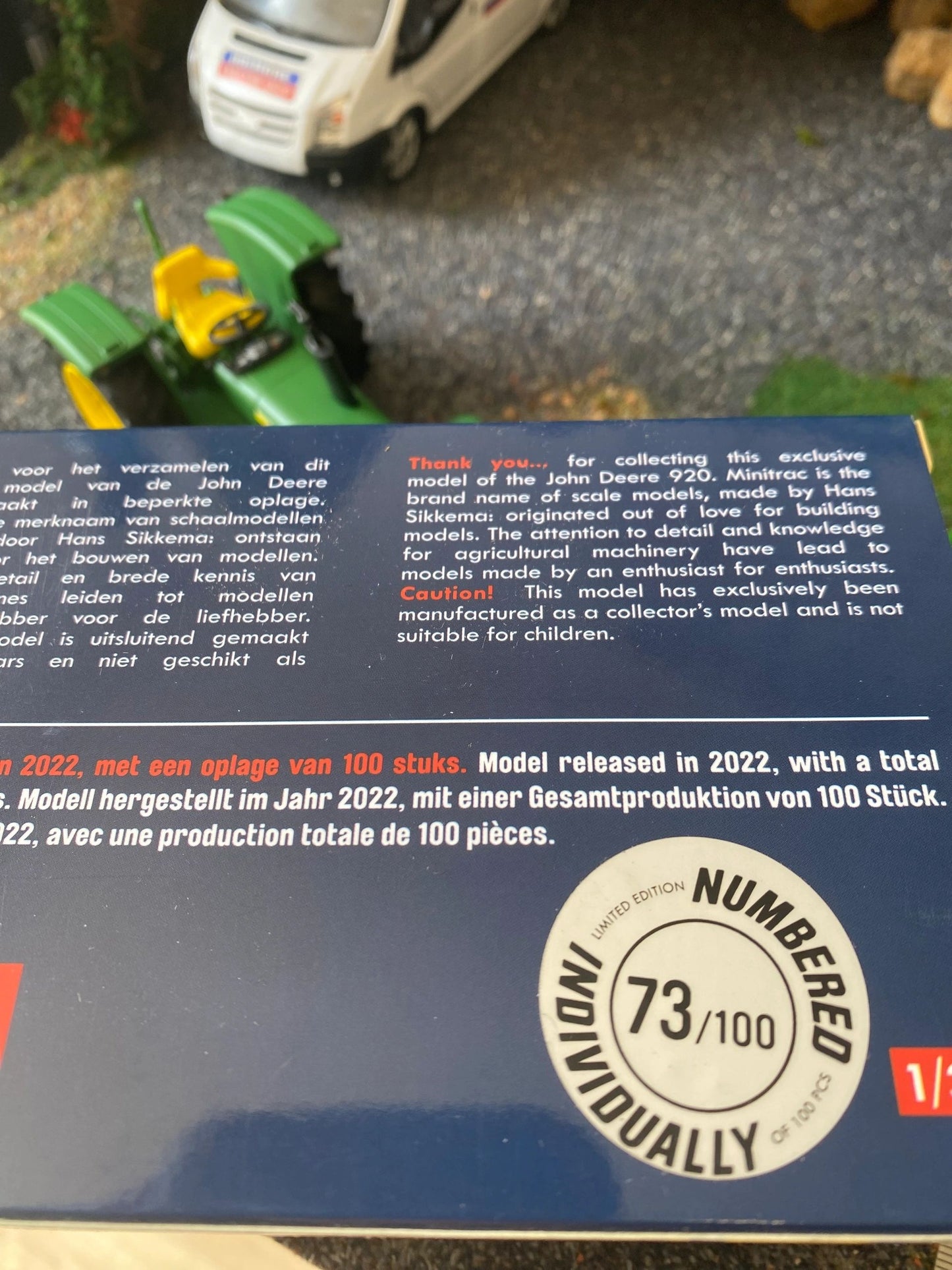 John Deere 920 Tractor Metal 1:32 scale Limited Edition Minitrac Image 7