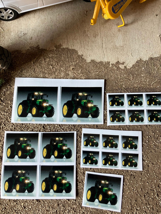 John Deere dusk Tractor farm machinery decals 1:32 scale High quality vinyl pack sticker set Image