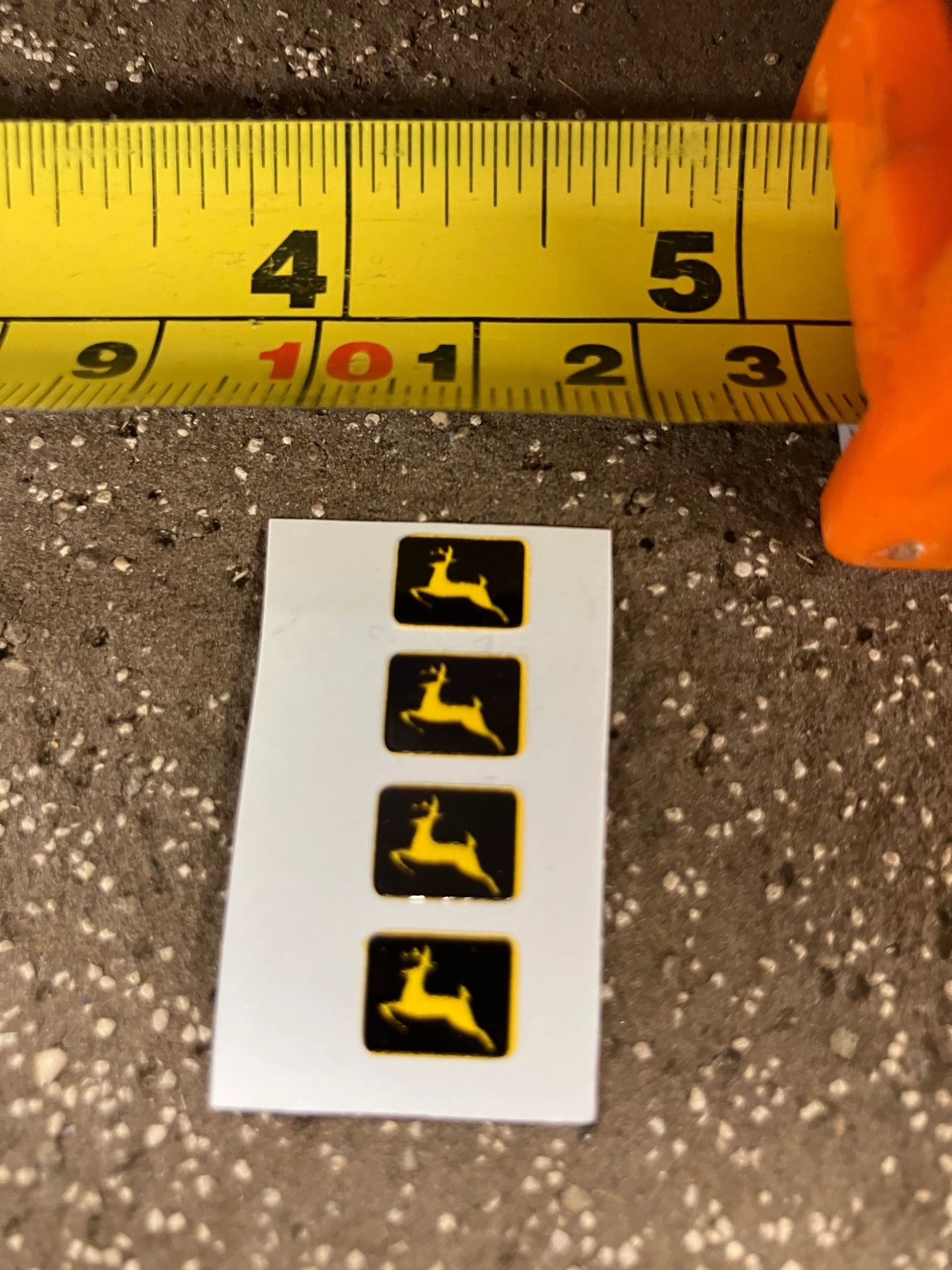 John Deere logo Tractor combine farm machinery decals1:32 scale High quality vinyl pack 4 small logo sticker set Image 3