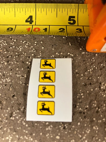 John Deere logo Tractor combine farm machinery decals1:32 scale High quality vinyl pack 4 logo sticker set John Deere Tractor combine farm machinery decals Image 3