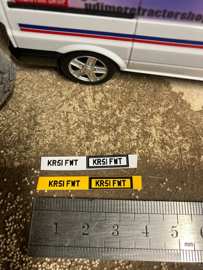 KR51 FWT number plates Professional Pre Cut High quality vinyl decal packs stickers 1:32 scale Image