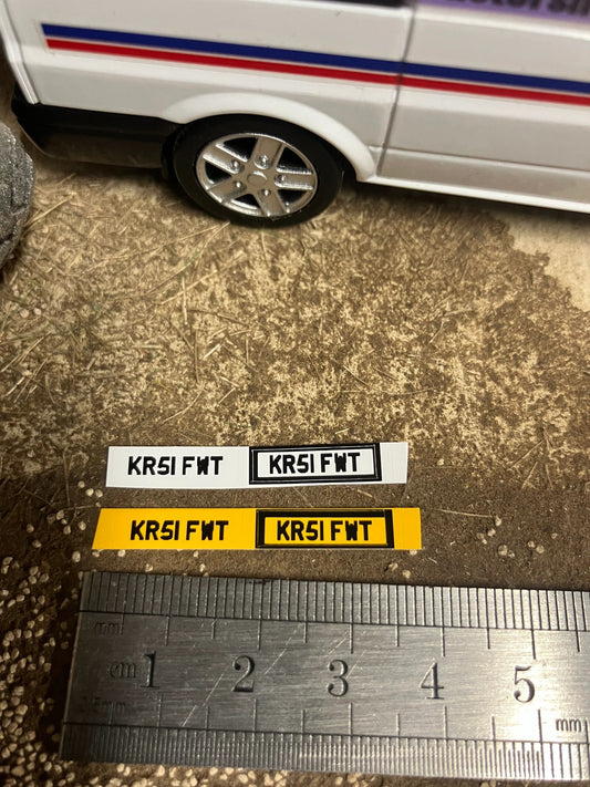 KR51 FWT number plates Professional Pre Cut High quality vinyl decal packs stickers 1:32 scale Image 2