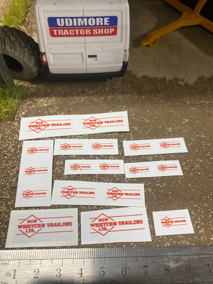 Ken Wootton trailers farm machinery x 18 Professional pre cut High quality vinyl huge pack decals farm machinery decals Image