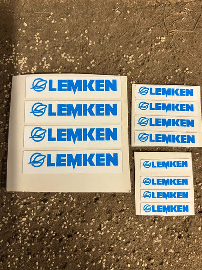 Lemken pre cut professional High quality white vinyl 12 x Lemken farm machinery decals Image