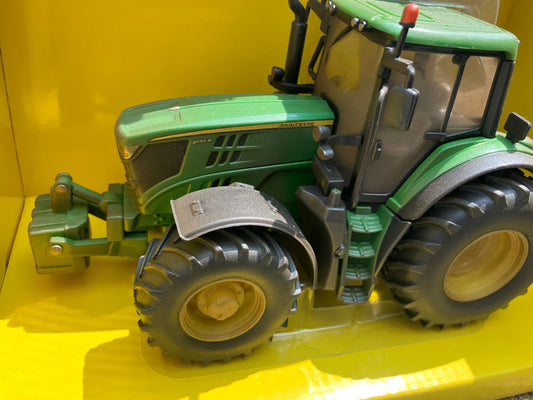 Lightly weathered Britains John Deere 6195M tractor conversion 1:32 scale BOXED 43150 Image