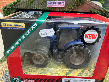 Lightly weathered Britains New Holland T6.180 tractor conversion 1:32 scale BOXED 43319 Image 2