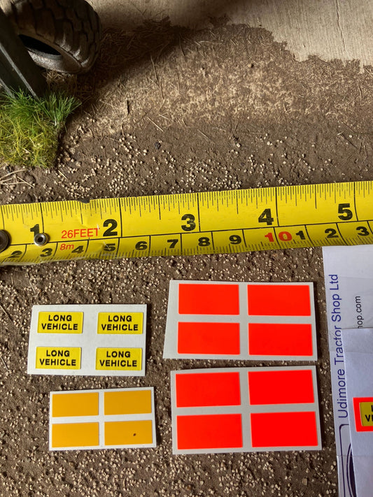 Long vehicle warning decals Farm Machinery Professional Pre Cut High quality vinyl decal packs x 16 stickers 1:32 scale Image