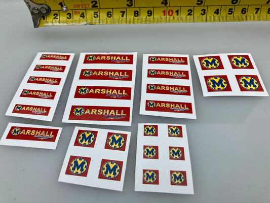Marshall Trailers Muck Spreaders Slurry Tankers Farm Machinery Professional Pre Cut High quality vinyl decal packs x 28 stickers 1:32 scale Image